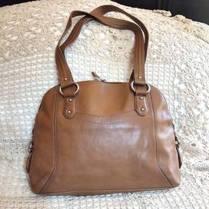 Tignanello large brown leather tote bag purse NWOT